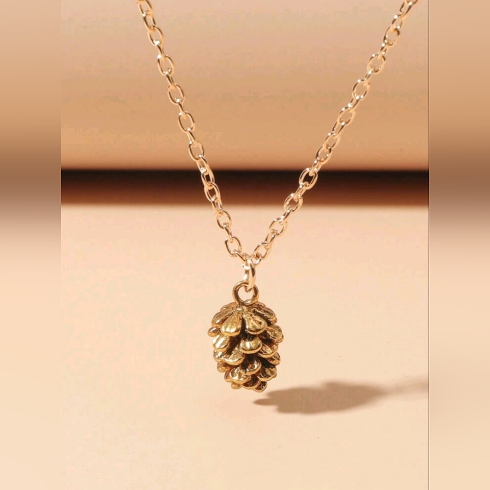 Bronze Pinecone Charm Necklace